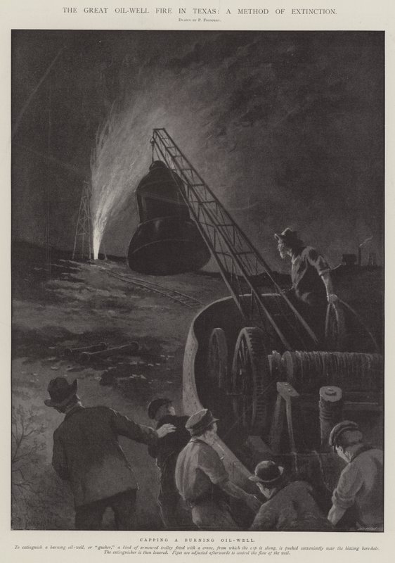 The Great Oil-Well Fire in Texas, a Method of Extinction by Paul Frenzeny
