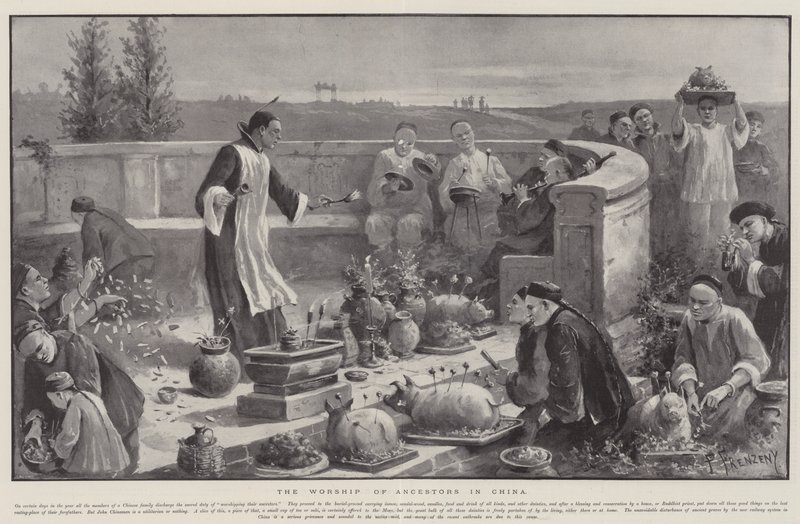 The Worship of Ancestors in China by Paul Frenzeny