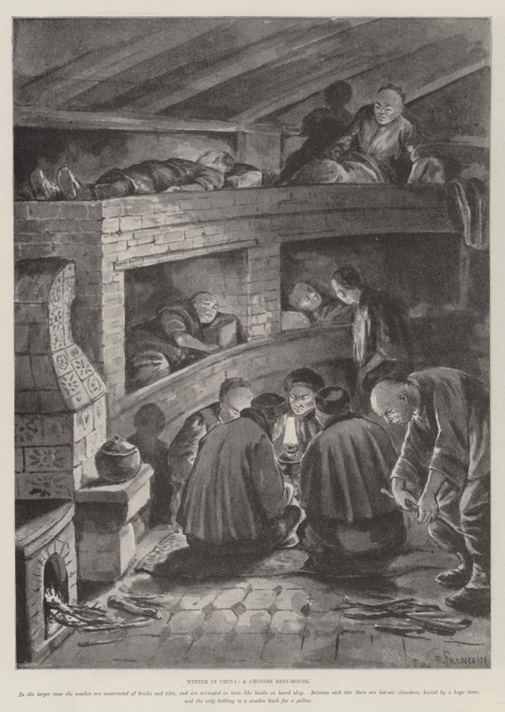 Winter in China, a Chinese Rest-House by Paul Frenzeny