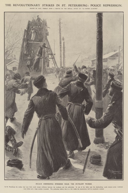 The Revolutionary Strikes in St Petersburg: Police Repression by Paul Thiriat