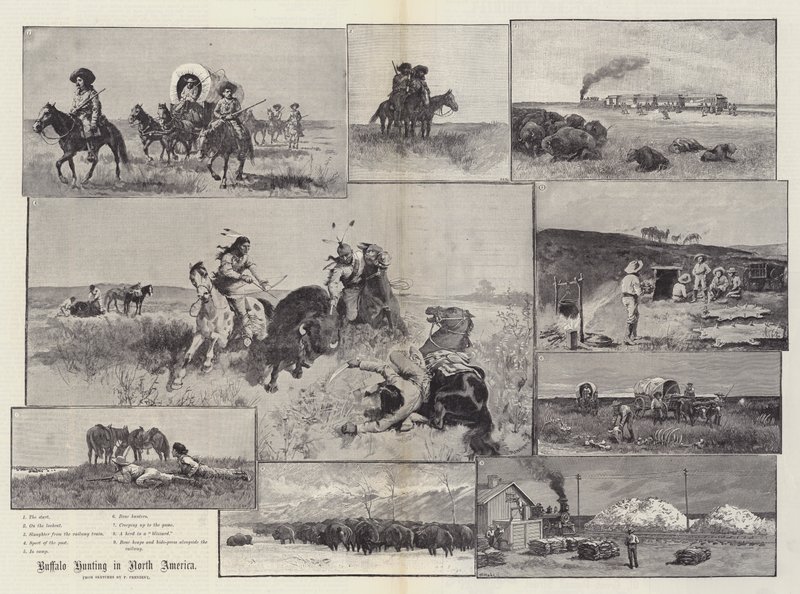 Buffalo Hunting in North America by Paul Frenzeny