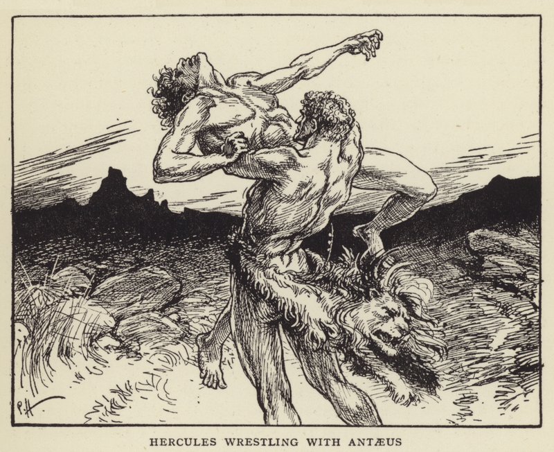 Hercules wrestling with Antaeus by Paul Hardy