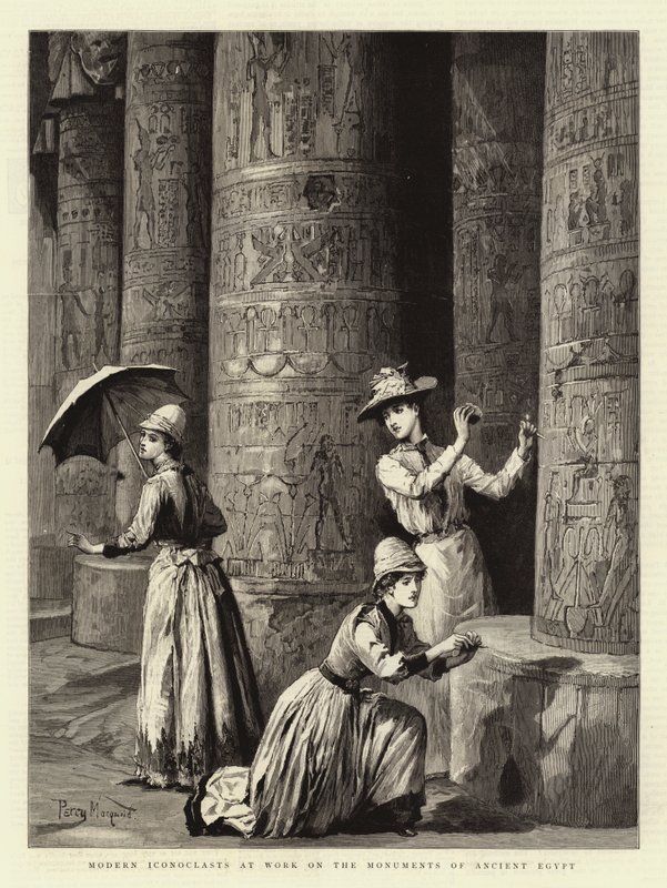 Modern Iconoclasts at Work on the Monuments of Ancient Egypt by Percy Macquoid