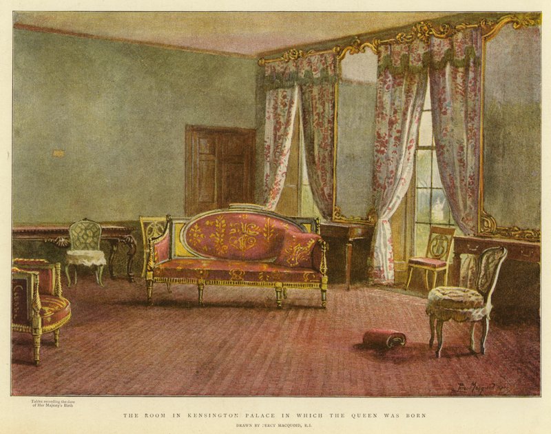 The Room in Kensington Palace in which the Queen was Born by Percy Macquoid