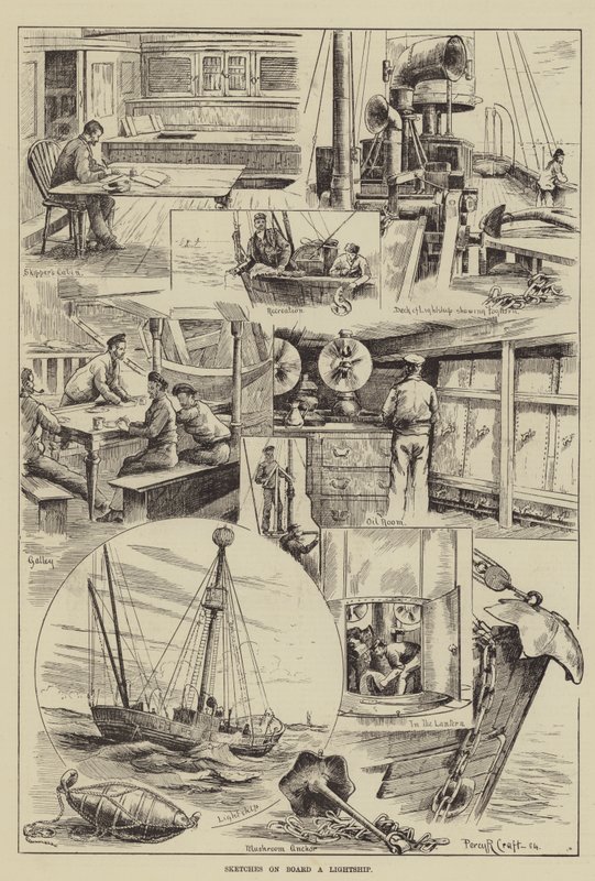 Sketches on Board a Lightship by Percy Robert Craft