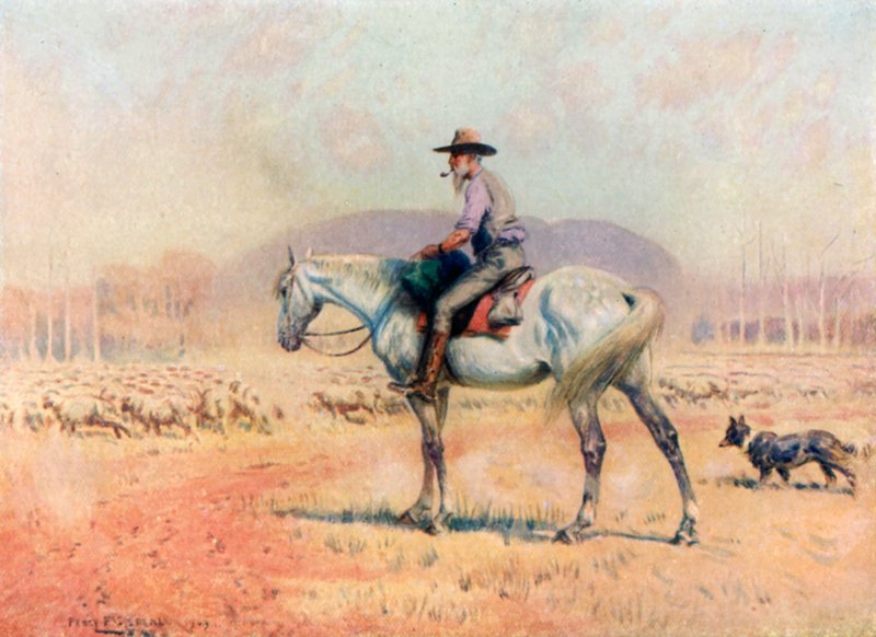 A sheep drover by Percy F.S. (after) Spence