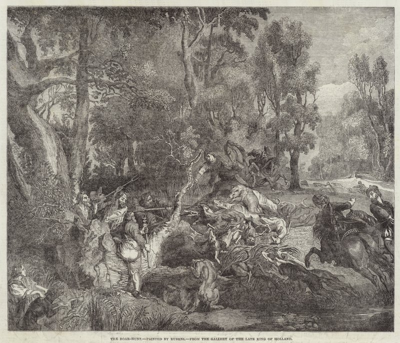 The Boar-Hunt by Peter Paul Rubens