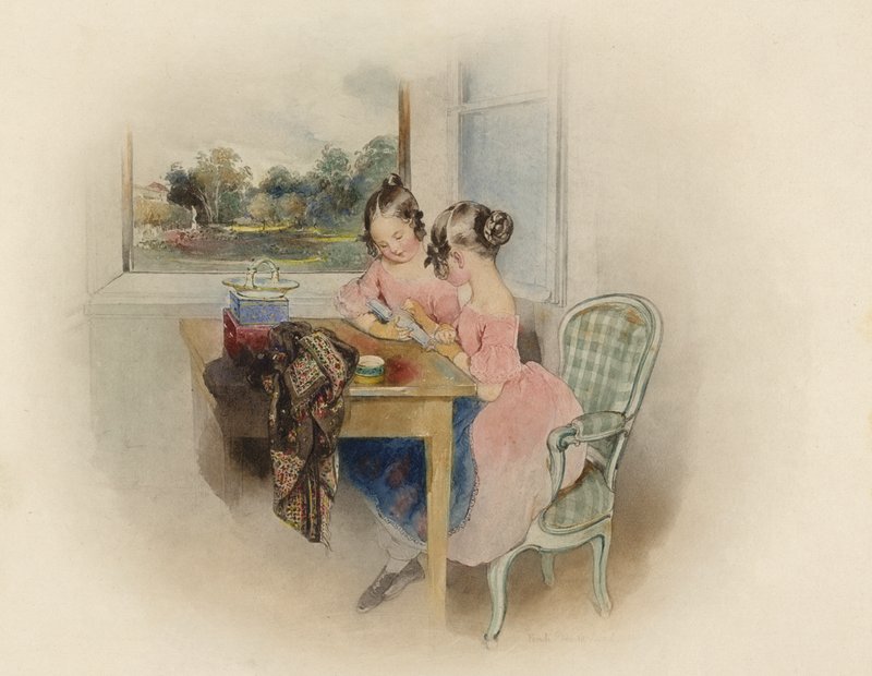 Princesses Marie and Carolina of Liechtenstein by Peter Fendi