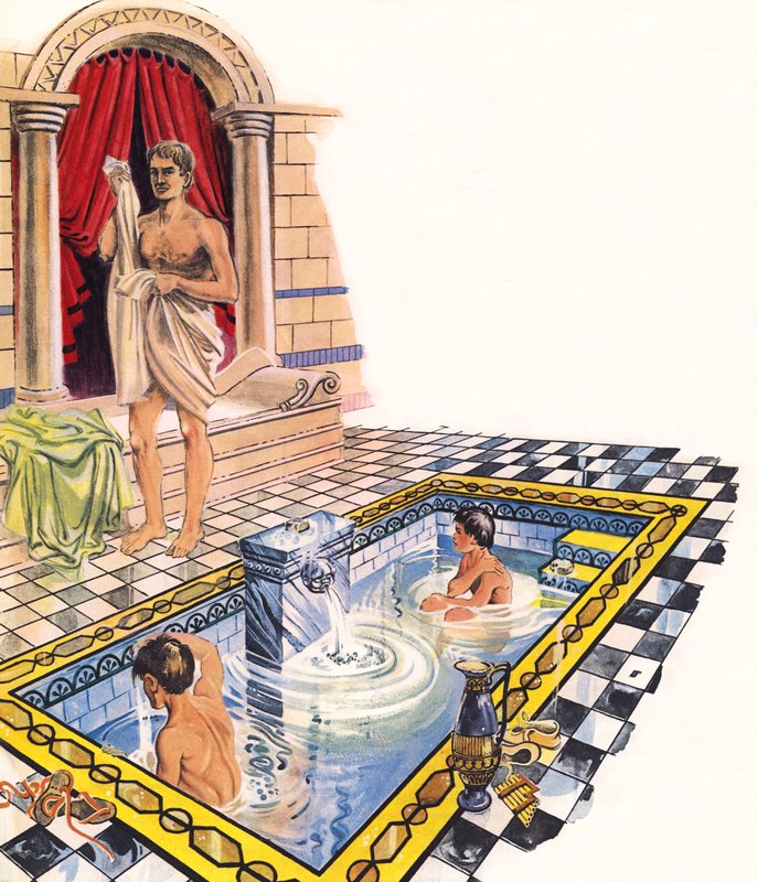 Bathroom of a Roman villa by Peter Jackson