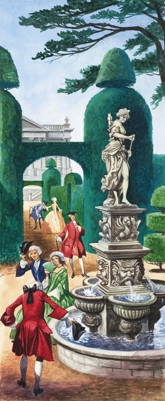 Gentlemen at a Fountain by Peter Jackson