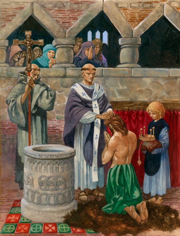St Augustine baptising King Ethelbert by Peter Jackson
