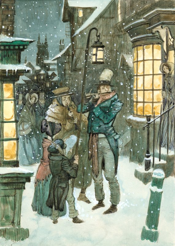 Victorian Christmas scene by Peter Jackson