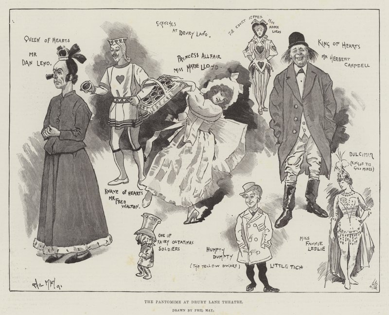 The Pantomime at Drury Lane Theatre by Phil May
