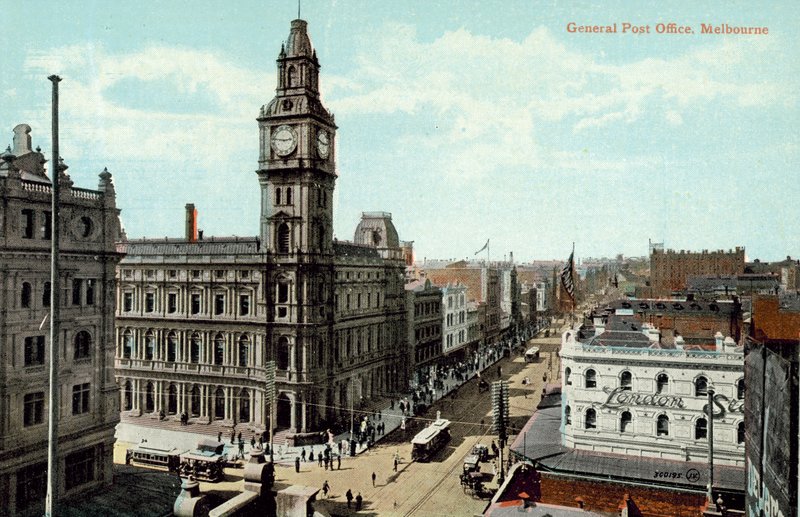 General Post Office, Melbourne by Photographer Australian