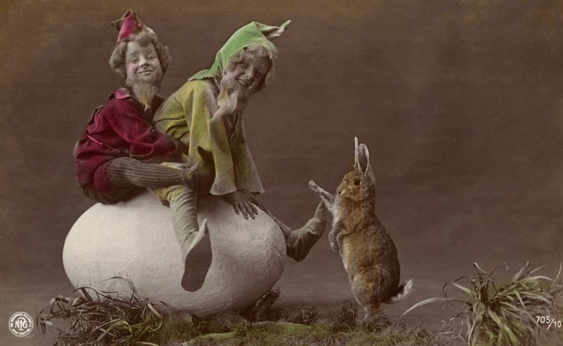 Easter Card with Elves by Photographer German