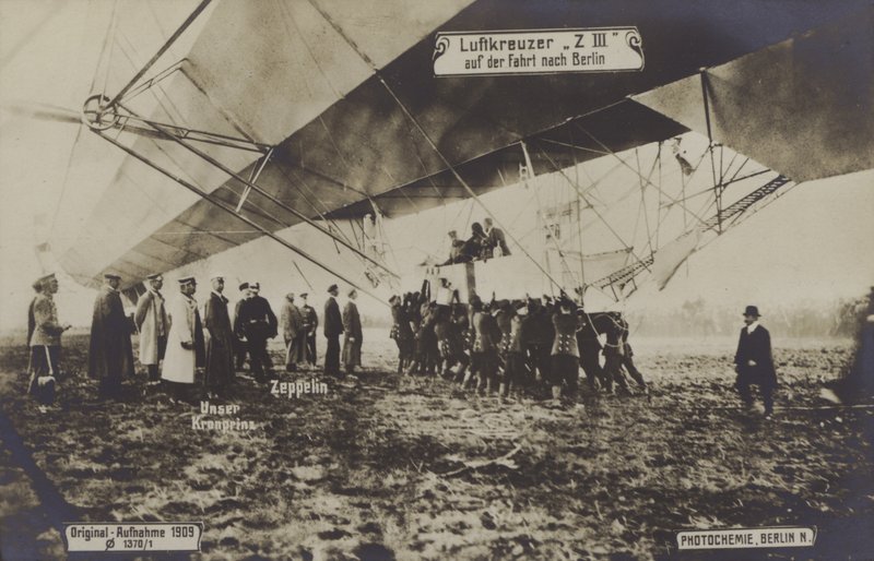 Flight of Zeppelin LZ III to Berlin by Photographer German