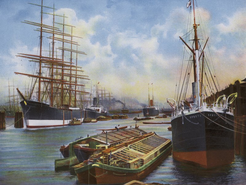 Hamburg: Harbor Scene by Photographer German