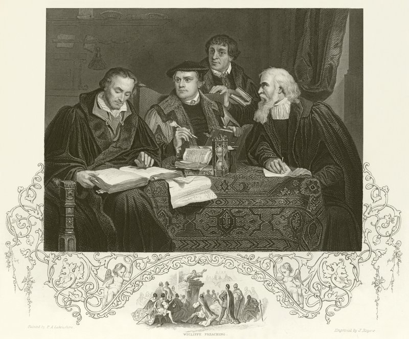 Luther, Melancthon, Pomeranus and Cruciger by Pierre Antoine Labouchere