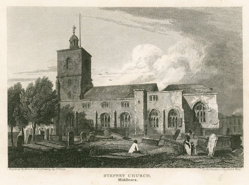 Stepney Church, London by Pieter Jansz. Quast