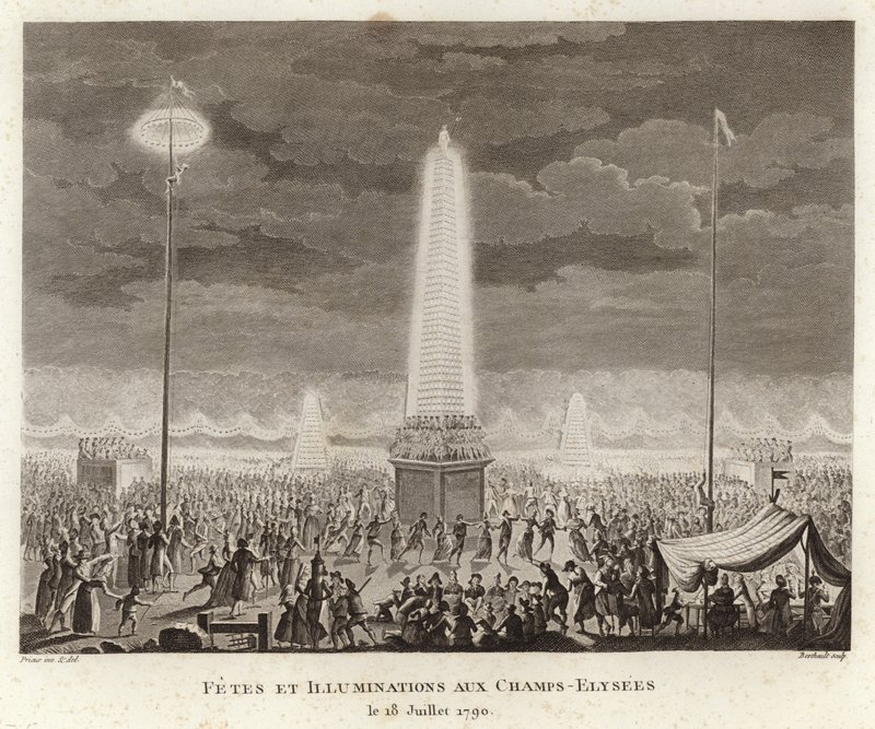 Festival and Illuminations in the Champs-Elysees in Paris by Prieur