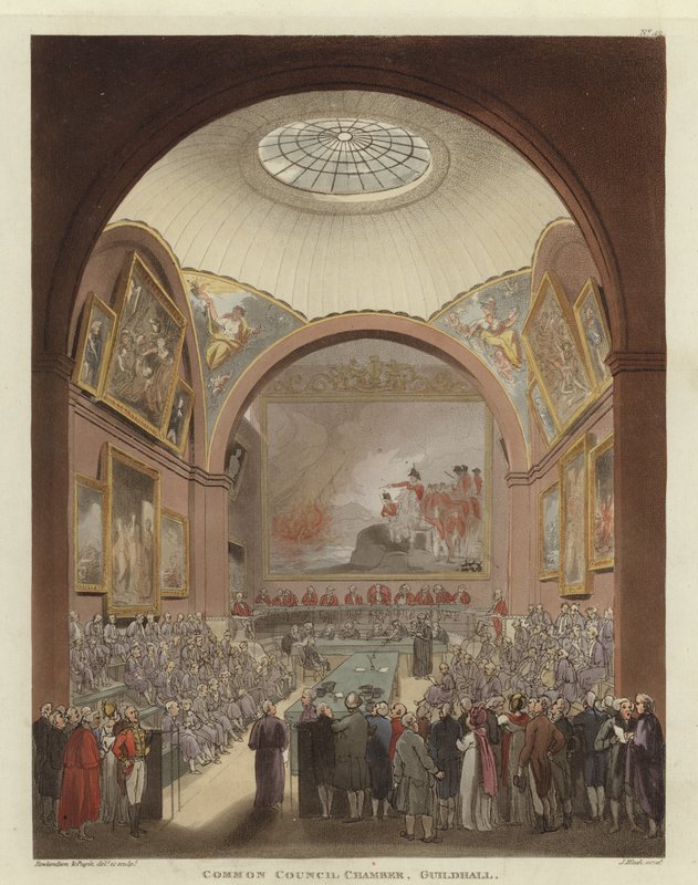 Common Council Chamber by Pugin and Rowlandson