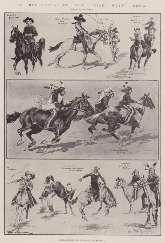 A Rehearsal of the Wild West Show by Ralph Cleaver