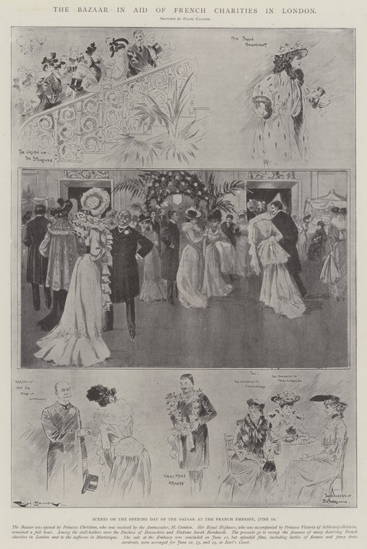 The Bazaar in Aid of French Charities in London by Ralph Cleaver