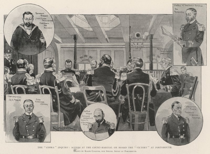 The Cobra Inquiry, Scenes at the Court-Martial on Board the Victory at Portsmouth by Ralph Cleaver