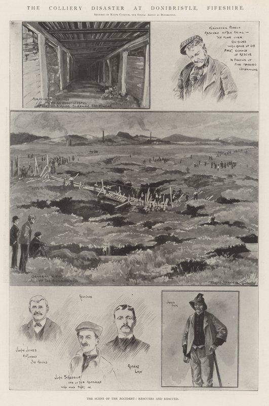 The Colliery Disaster at Donibristle, Fifeshire by Ralph Cleaver