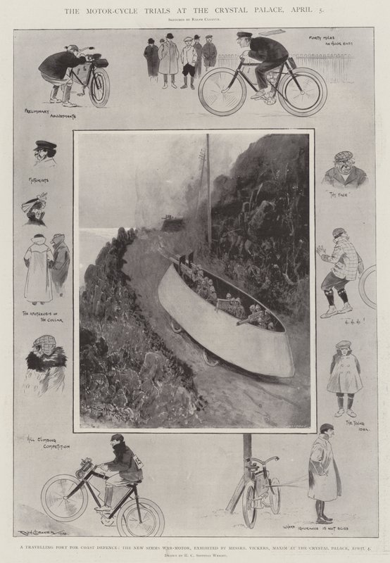 The Motor-Cycle Trials at the Crystal Palace, 5 April by Ralph Cleaver