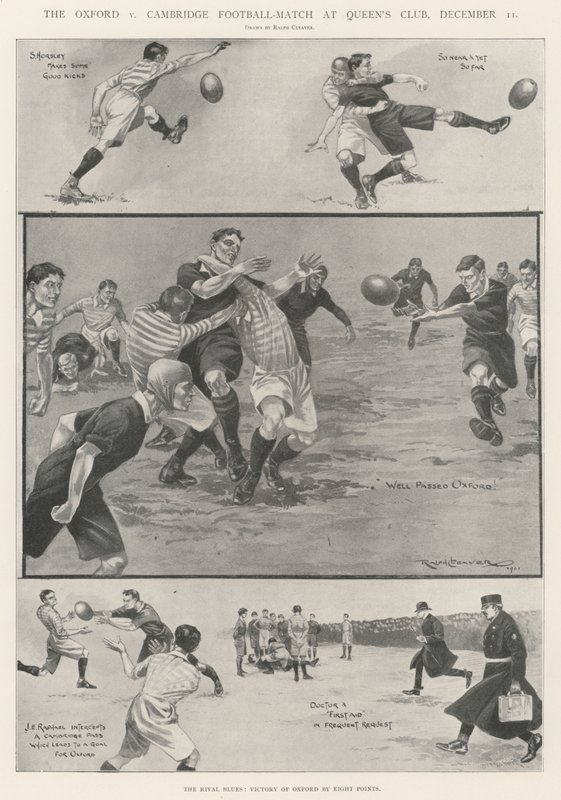 The Oxford v Cambridge Football-Match at Queen