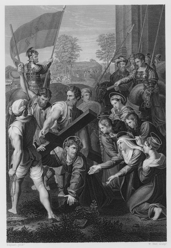 Bearing the Cross by after Raphael