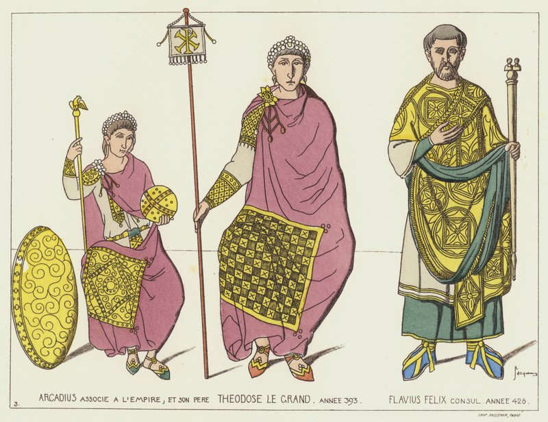 Arcadius and Theodosius by Raphael Jacquemin