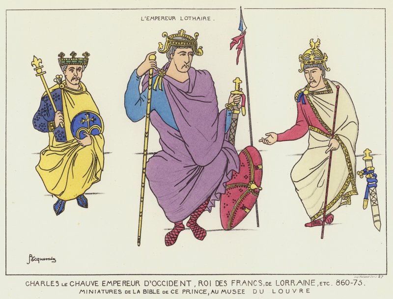 Charles the Bald and Emperor Lothair by Raphael Jacquemin