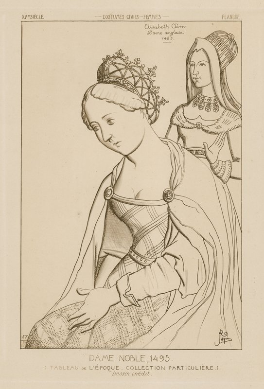 Elizabeth Clere, English Noble Woman, 1495 by Raphael Jacquemin