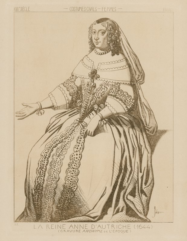 Queen Anne of Austria, 1644 by Raphael Jacquemin