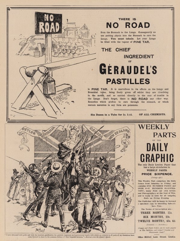 Page of Advertisements by Reginald Thomas Cleaver
