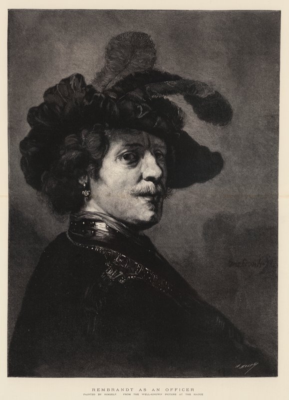 Rembrandt as an Officer by Rembrandt van Rijn