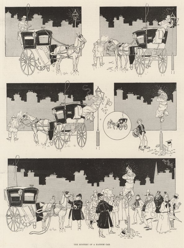 The Mystery of a Hansom Cab by René Bull