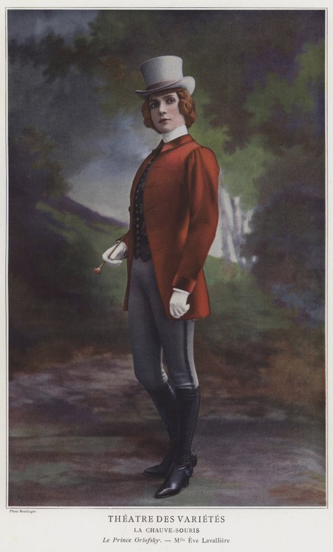 Eve Lavalliere as Prince Orlovsky in La Chauve-Souris by Reutlinger Studio