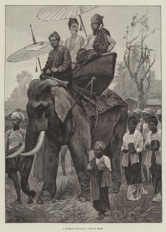 A Burmese Prince on a Visit of State by Richard Caton Woodville junior