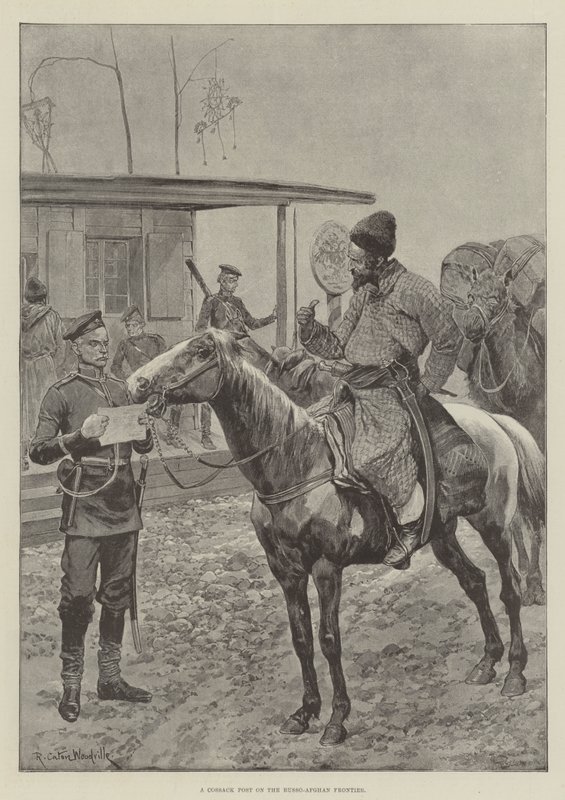 A Cossack Post on the Russo-Afghan Frontier by Richard Caton Woodville junior