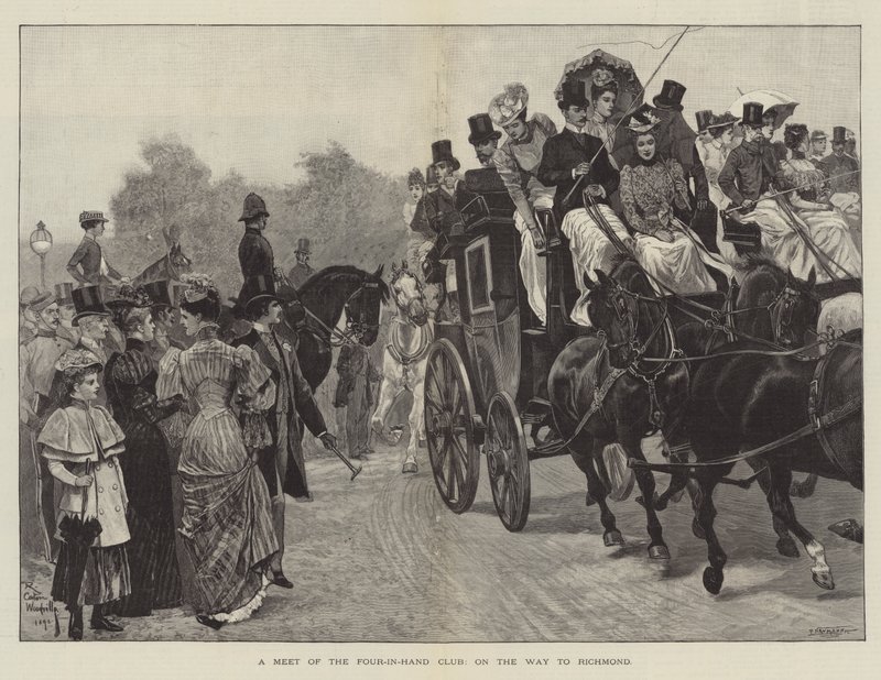 A Meet of the Four-in-Hand Club, on the Way to Richmond by Richard Caton Woodville junior