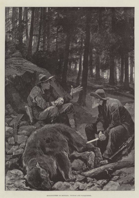 Bear-Hunters in Montana, Victors and Vanquished by Richard Caton Woodville junior