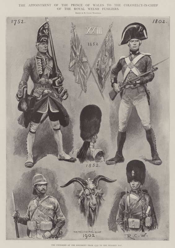 The Appointment of the Prince of Wales to the Colonelcy-in-Chief of the Royal Welsh Fusiliers by Richard Caton Woodville junior