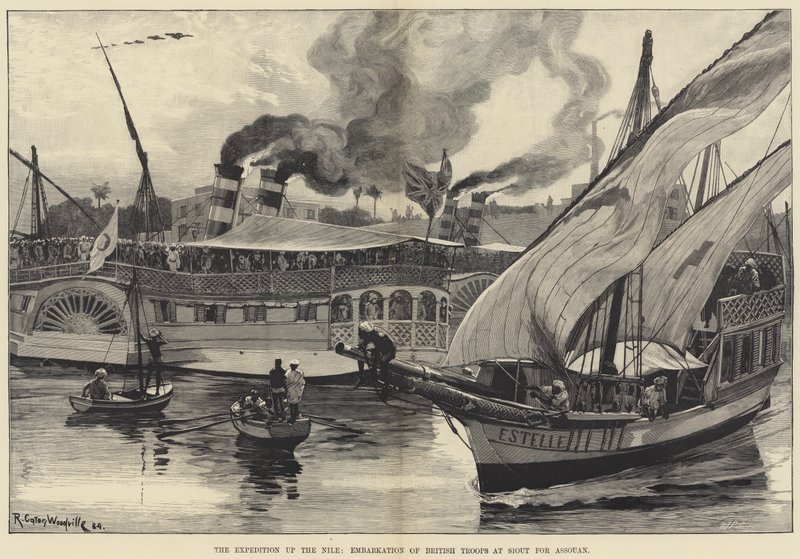 The Expedition up the Nile, Embarkation of British Troops at Siout for Assouan by Richard Caton Woodville junior