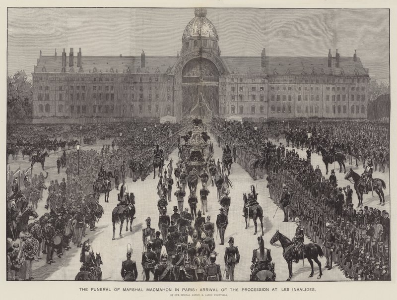 The Funeral of Marshal MacMahon in Paris, Arrival of the Procession at Les Invalides by Richard Caton Woodville junior