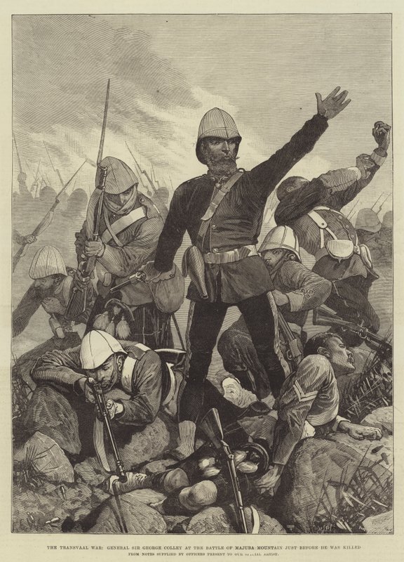 The Transvaal War, General Sir George Colley at the Battle of Majuba Mountain Just Before He Was Killed by Richard Caton Woodville junior