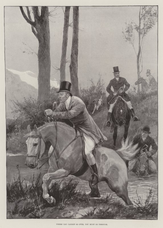 Where You Cannot Go Over, You Must Go Through by Richard Caton Woodville junior