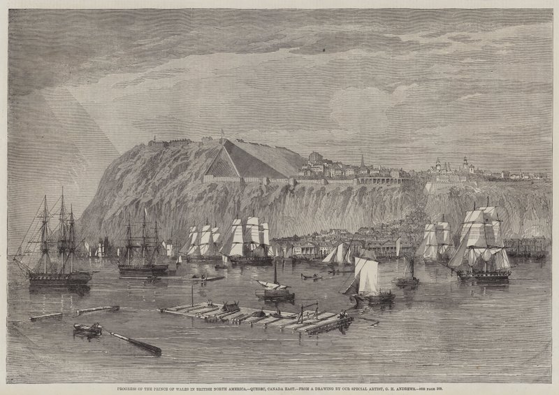 Progress of the Prince of Wales in British North America, Quebec, Canada East by Richard Principal Leitch